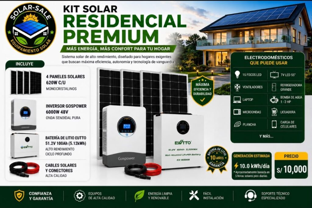 Kit Solar Residencial Premium